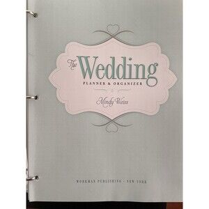 Wedding Planner & Organizer Hardcover Mindy Weiss Ring Binder Illustrated New
